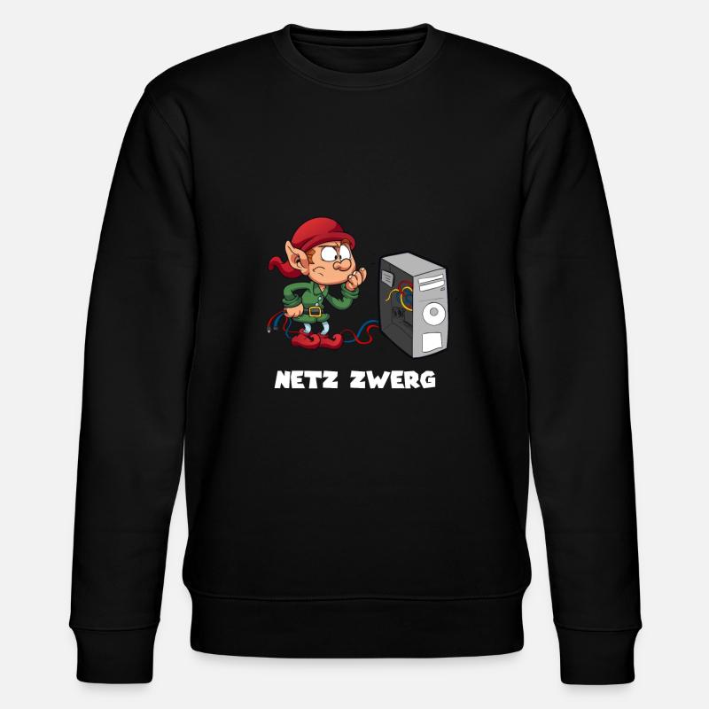 Netz Zwerg - Stanley/Stella Unisex Bio-Sweatshirt CHANGER - Schwarz