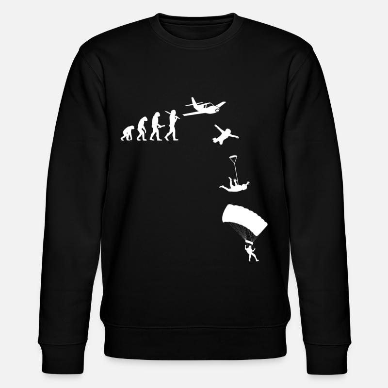 Skydiving, skyive, freefly, parachute - Stanley/Stella CHANGER Unisex Organic Sweatshirt - black
