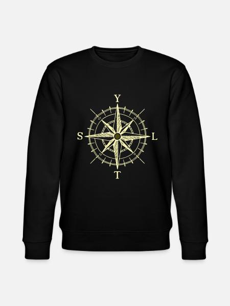 SYLT compass cream - Stanley/Stella CHANGER Unisex Organic Sweatshirt - black