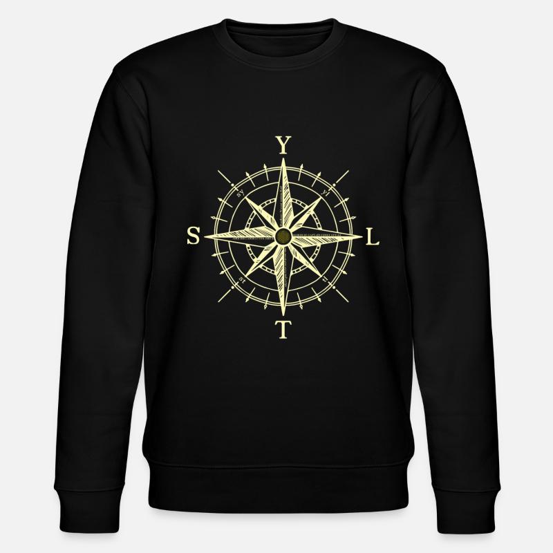 SYLT compass cream - Stanley/Stella CHANGER Unisex Organic Sweatshirt - black