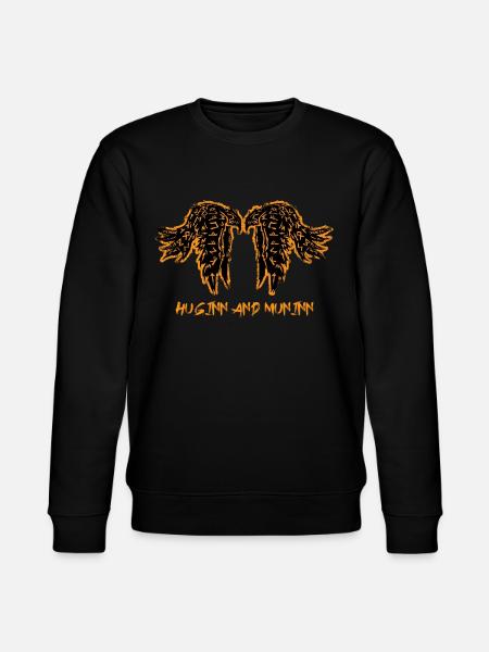 Hugin og Munin fra Runes Norse Mythology - Stanley/Stella økologisk unisex-sweatshirt CHANGER - sort