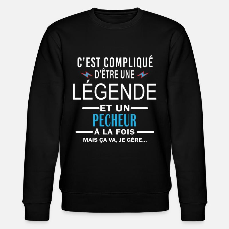 Légende Et PECHEUR - Sweat bio CHANGER Stanley/Stella Unisexe - noir
