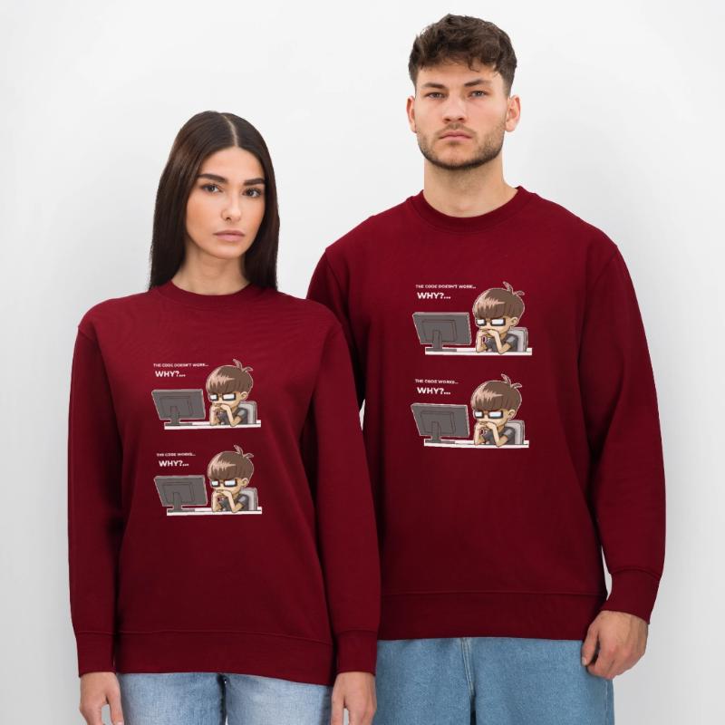 Funny programming code works why Stanley/Stella CHANGER Unisex Organic Sweatshirt