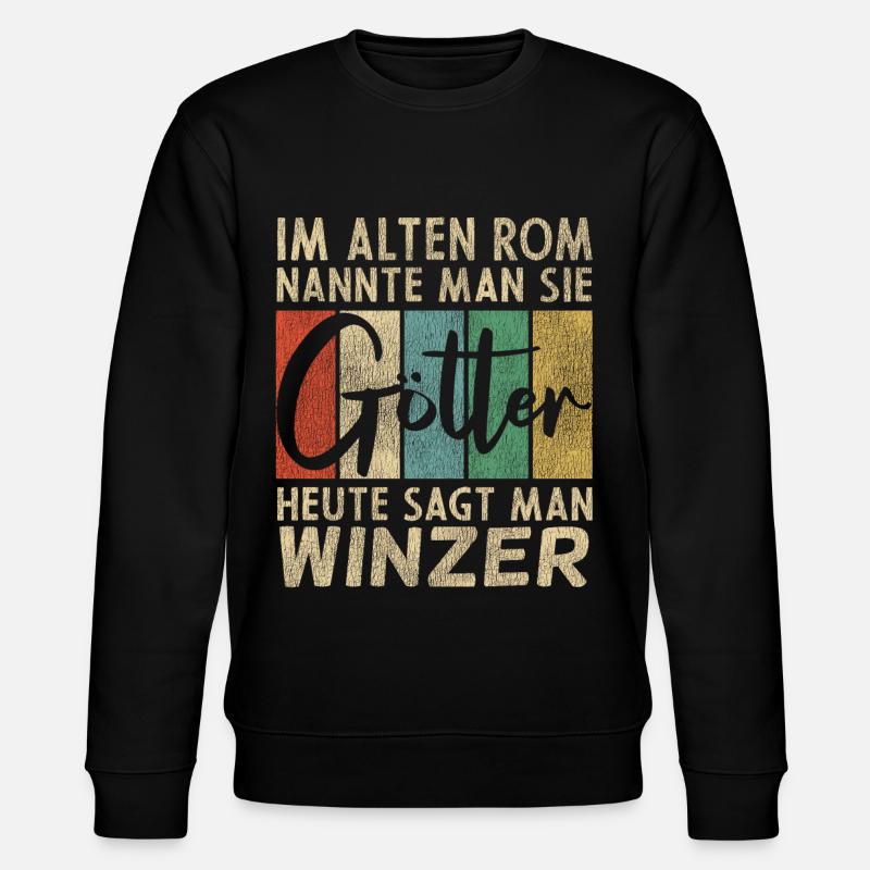 Lustige Winzer Sprüche - Stanley/Stella Unisex Bio-Sweatshirt CHANGER  - Schwarz