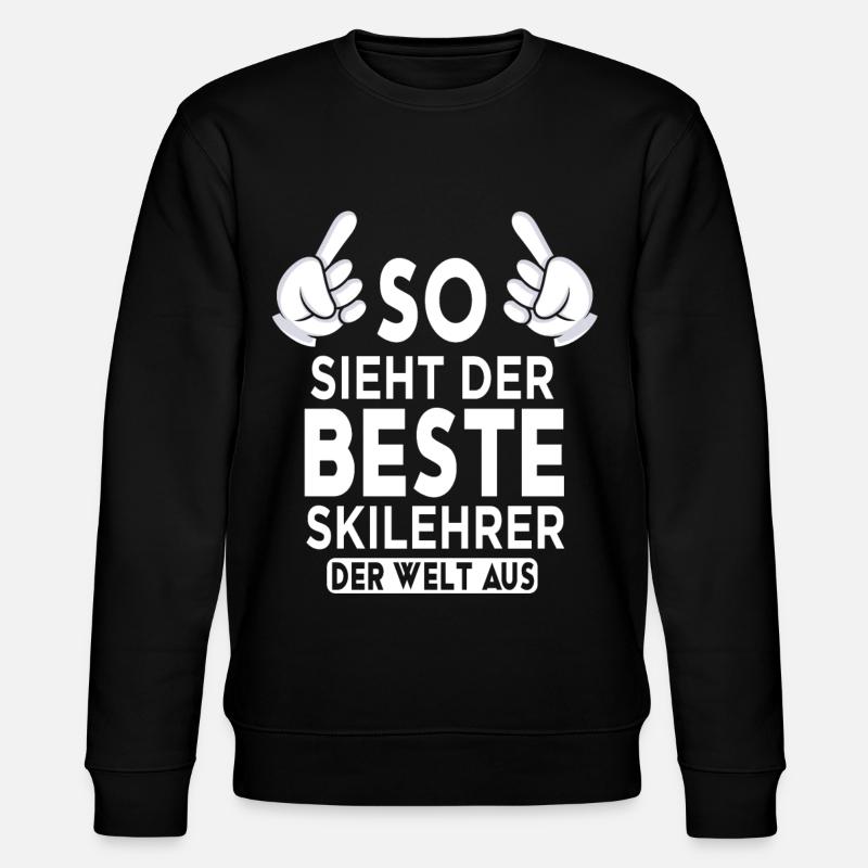 Skilehrer Spruch - Stanley/Stella Unisex Bio-Sweatshirt CHANGER  - Schwarz