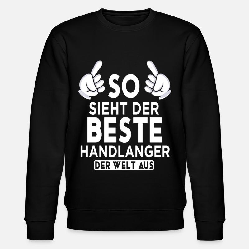 Handlanger Spruch - Stanley/Stella Unisex Bio-Sweatshirt CHANGER  - Schwarz
