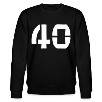 40 - Numéro - Anniversaire - Sweat bio CHANGER Stanley/Stella Unisexe - noir - Devant - Nik (191cm) & Marisol (170cm)