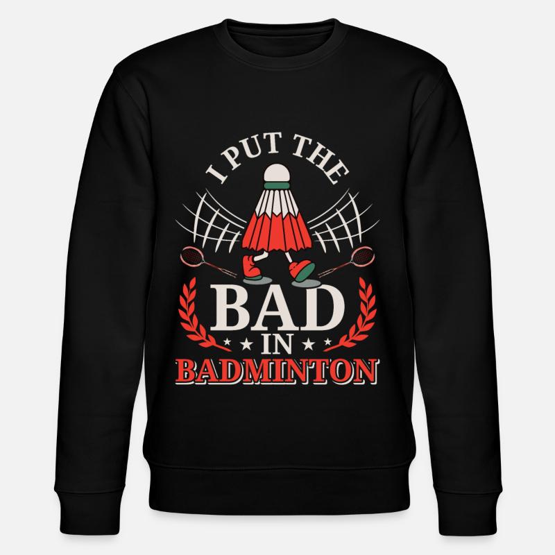 Federball Badminton - Sweat bio CHANGER Stanley/Stella Unisexe - noir