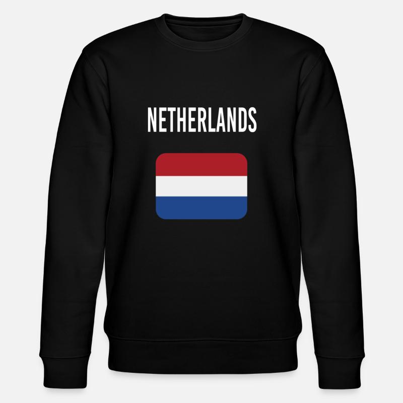 Flagge der Niederlande - Stanley/Stella Unisex Bio-Sweatshirt CHANGER  - Schwarz