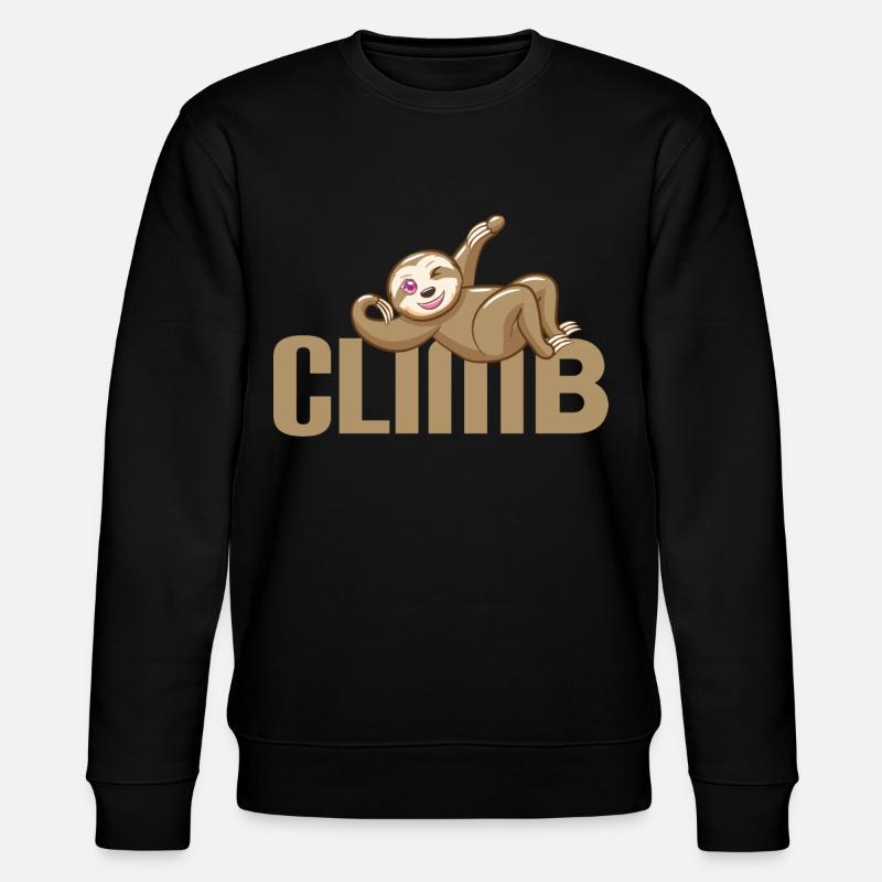 Bouldern, Klettern, Freiklettern Faultier Boulder - Stanley/Stella Unisex Bio-Sweatshirt CHANGER  - Schwarz