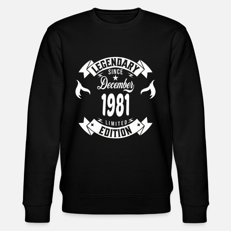 Legendary since december 1981 - Stanley/Stella CHANGER Unisex Organic Sweatshirt - black