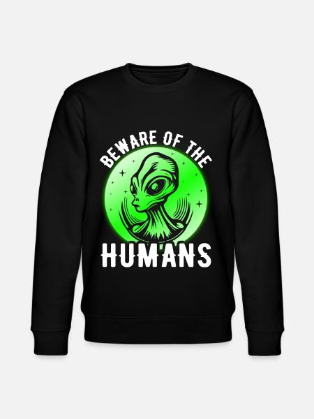Alien, UFO, UAP, Space, Space Flying Object - Stanley/Stella CHANGER Unisex Organic Sweatshirt - black