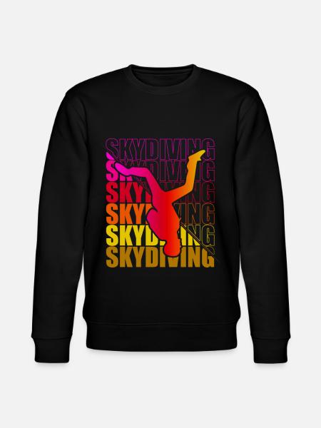 Skydive Freefly Skydiver Shirt Skydiving - Stanley/Stella CHANGER Unisex Organic Sweatshirt - black