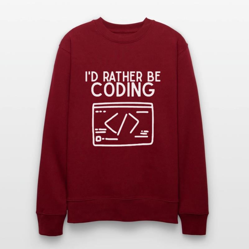 Id Rather Be Coding Stanley/Stella CHANGER Unisex Organic Sweatshirt