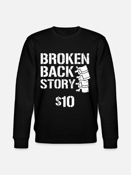 Broken Back Surgery Spinal Fusion - Stanley/Stella CHANGER Unisex Organic Sweatshirt - black