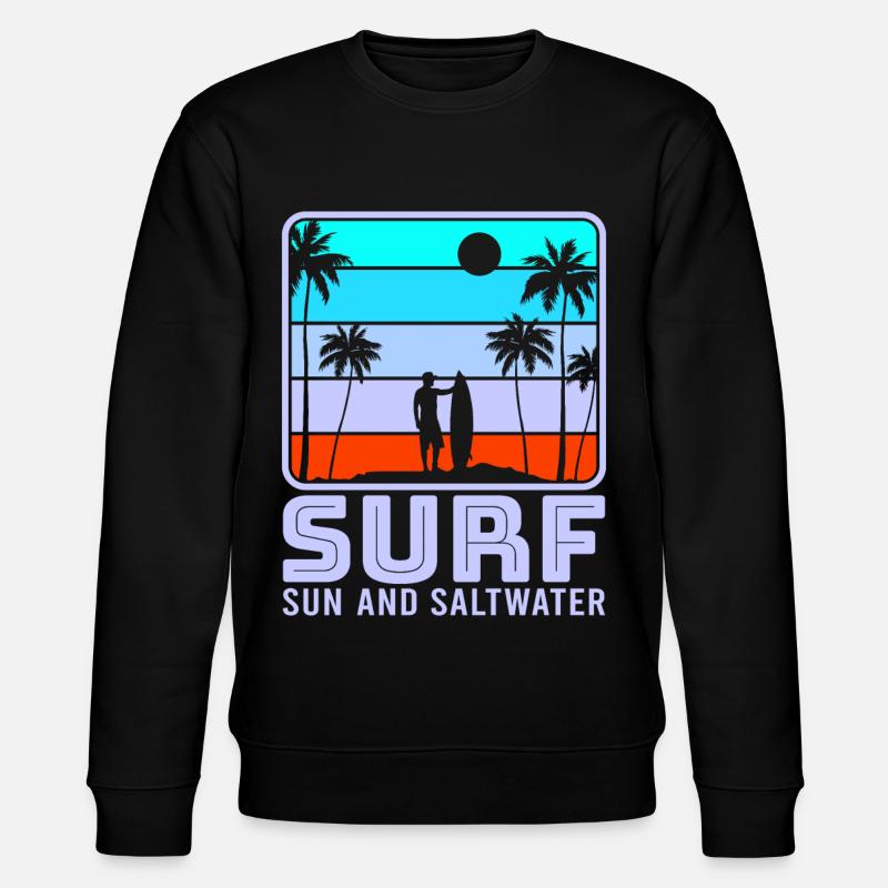 Surfing, kitesurfing, wakeboarding, beach surfers - Stanley/Stella CHANGER Unisex Organic Sweatshirt - black