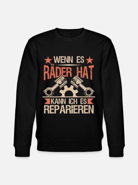 Autoschrauber Geschenke Mechaniker KFZ - Stanley/Stella Unisex Bio-Sweatshirt CHANGER - Schwarz