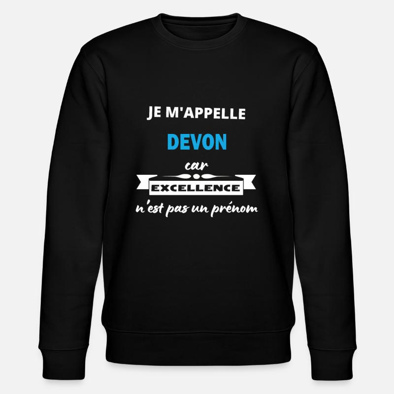Je m'appelle excellence Devon - Sweat bio CHANGER Stanley/Stella Unisexe - noir
