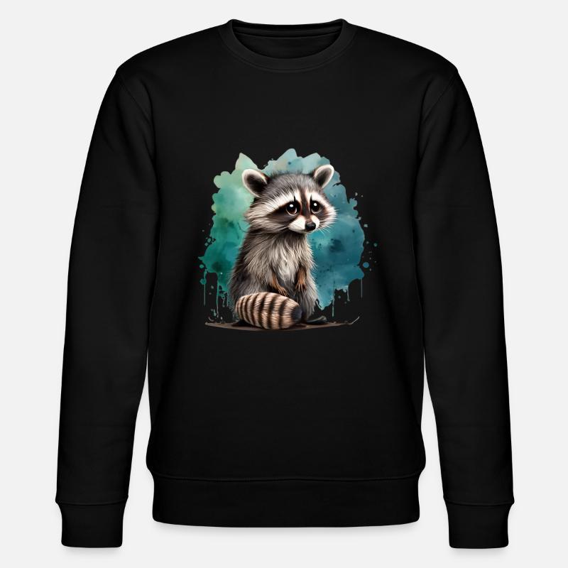 Mignon raton laveur - Sweat bio CHANGER Stanley/Stella Unisexe - noir