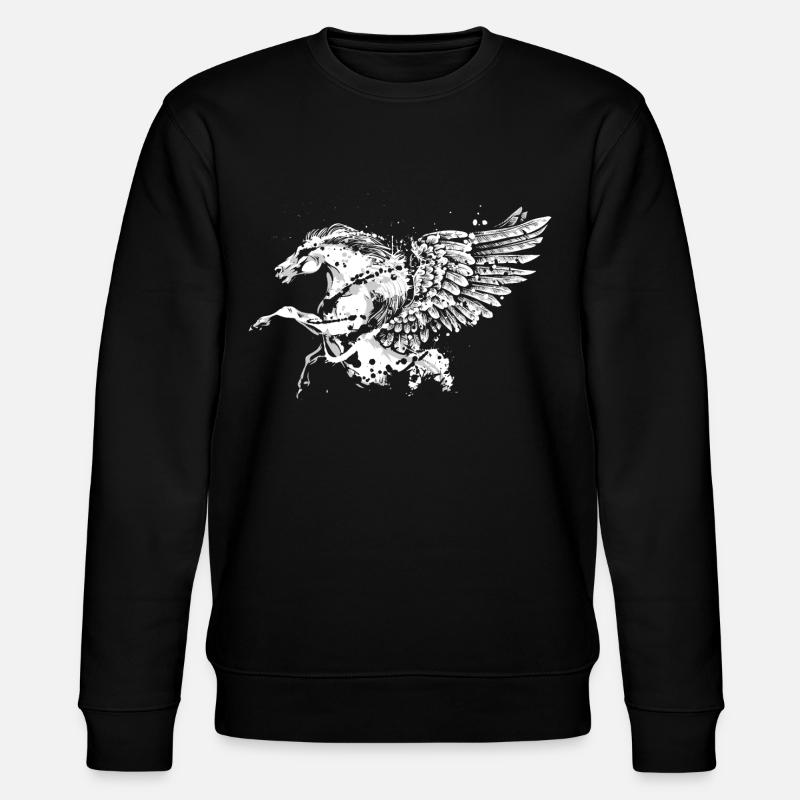 Pegasus Pferd - Stanley/Stella Unisex Bio-Sweatshirt CHANGER  - Schwarz