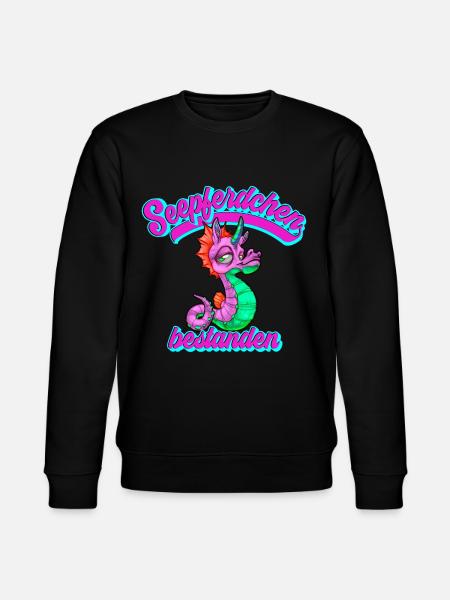 Seepferdchen Bestanden Frühschwimmer - Stanley/Stella Unisex Bio-Sweatshirt CHANGER  - Schwarz