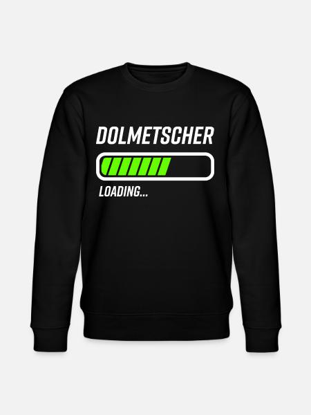 Dolmetscher Loading Ladebalken Geschenk - Stanley/Stella Unisex Bio-Sweatshirt CHANGER - Schwarz
