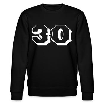 30 ans Numéro 30 Anniversaire - Sweat bio CHANGER Stanley/Stella Unisexe - noir - Devant - Nik (191cm) & Marisol (170cm)