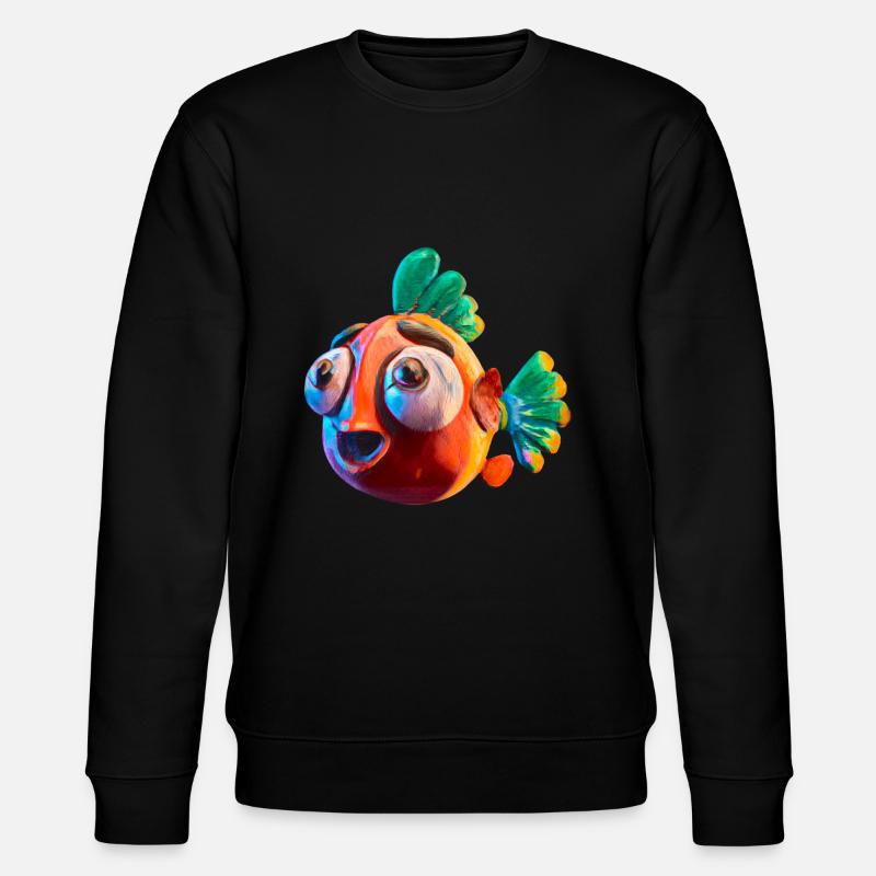 Poisson rouge choquant - Sweat bio CHANGER Stanley/Stella Unisexe - noir