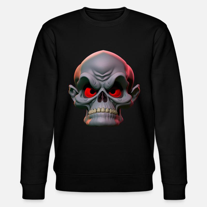 mürrischer Schädel - Stanley/Stella Unisex Bio-Sweatshirt CHANGER  - Schwarz