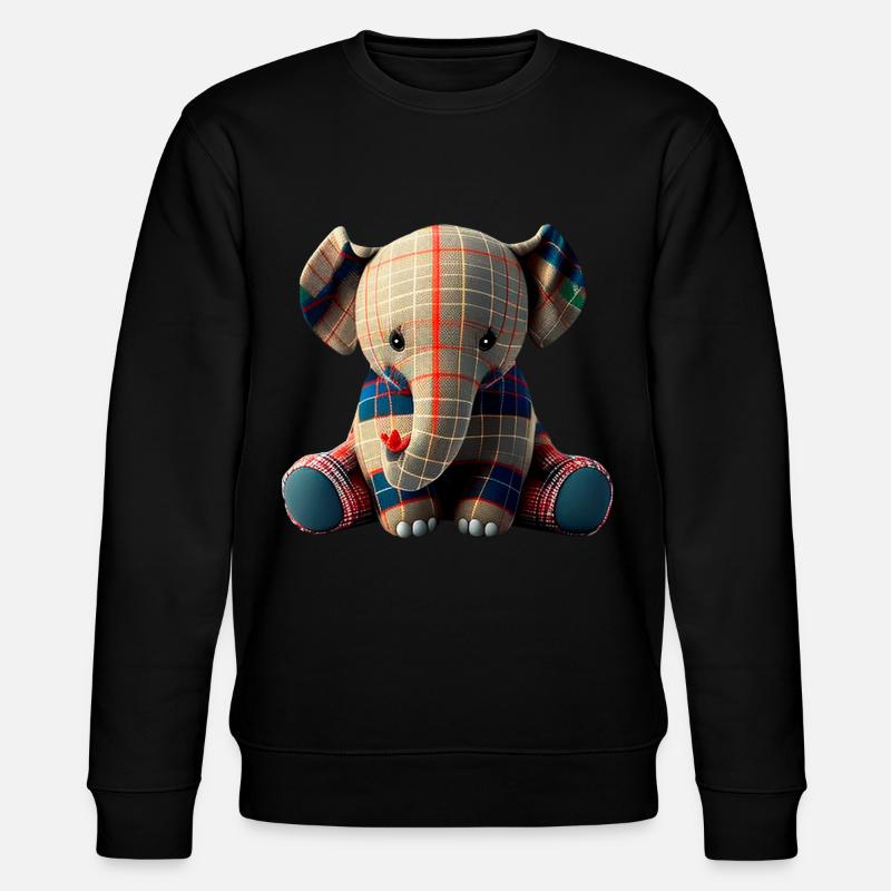 Stoff Elefant - Stanley/Stella Unisex Bio-Sweatshirt CHANGER  - Schwarz