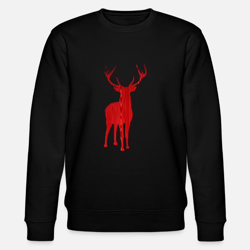Rentier Weihnachtlich - Stanley/Stella Unisex Bio-Sweatshirt CHANGER  - Schwarz