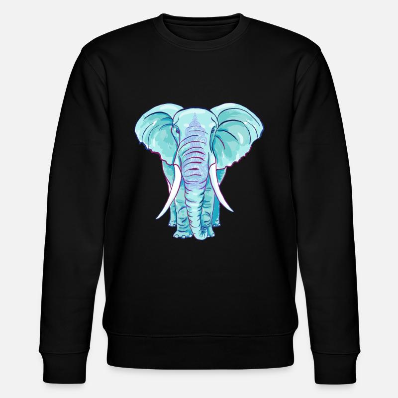 The blue elephant - Stanley/Stella CHANGER Unisex Organic Sweatshirt - black