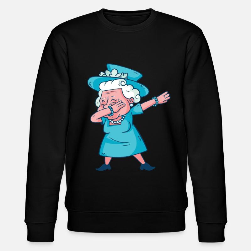 dabbing queen england - Stanley/Stella CHANGER Unisex Organic Sweatshirt - black