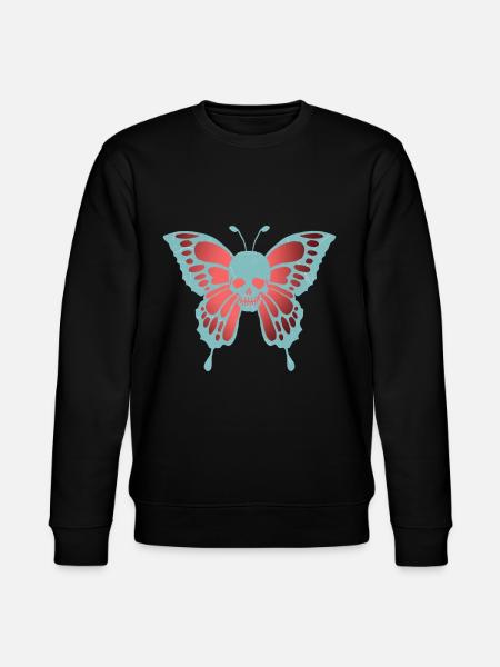 The butterfly skull - Stanley/Stella CHANGER Unisex Organic Sweatshirt - black