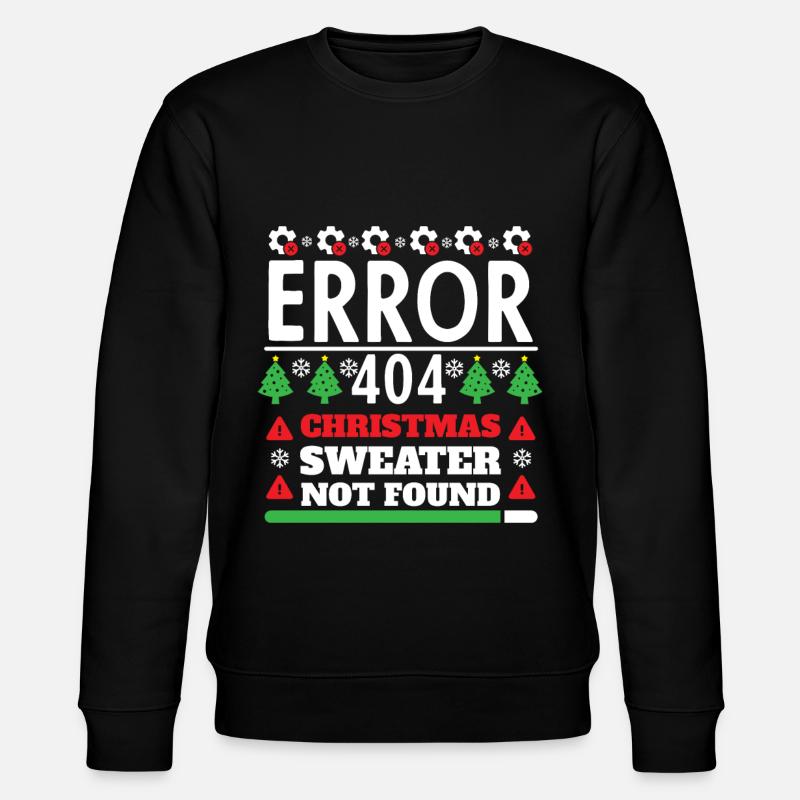 Nerd Chirstmas Ugly Geschenk - Stanley/Stella Unisex Bio-Sweatshirt CHANGER  - Schwarz