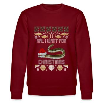 AAL je veux pour le pull de Noël - Sweat bio CHANGER Stanley/Stella Unisexe - bordeaux - Devant - Nik (191cm) & Marisol (170cm)