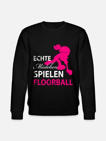 real maedchen playing floorball - Stanley/Stella CHANGER Unisex Organic Sweatshirt - black