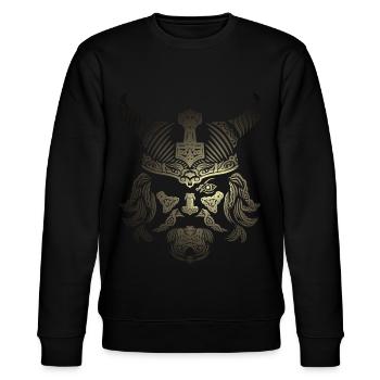 Wikinger - Stanley/Stella Unisex Bio-Sweatshirt CHANGER  - Schwarz - Vorne - Nik (191cm) & Marisol (170cm)