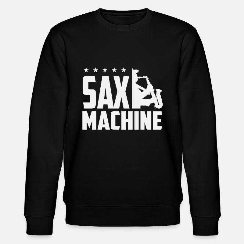 Saxophone Sax Machine saxophone - Stanley/Stella CHANGER Unisex Organic Sweatshirt - black