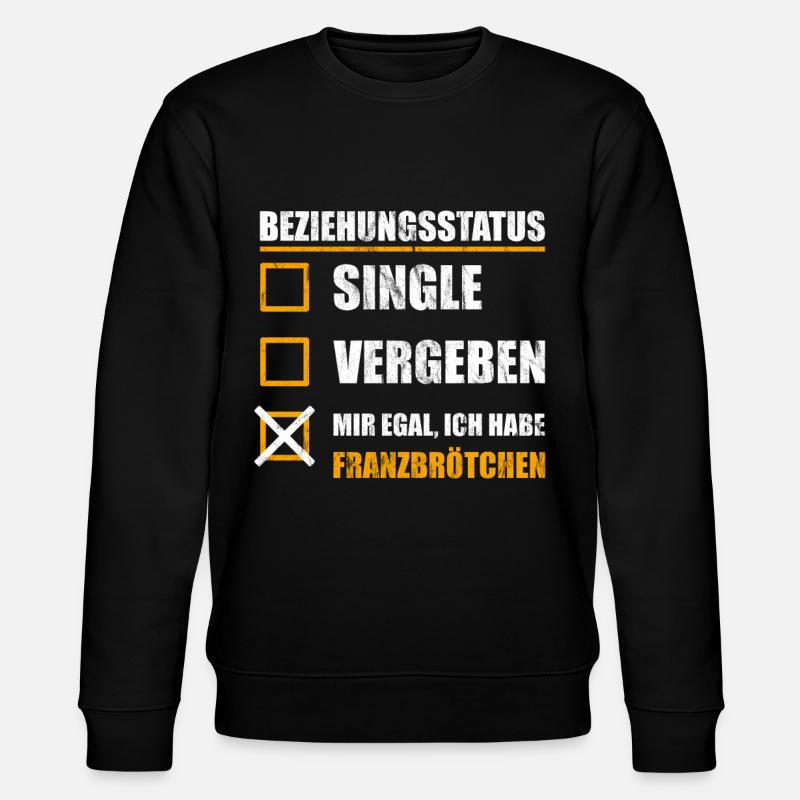 Hamburger Franzbrötchen Geschenk - Stanley/Stella Unisex Bio-Sweatshirt CHANGER  - Schwarz