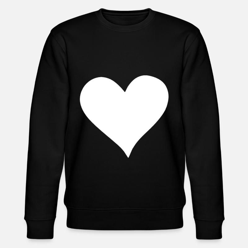 heart - Stanley/Stella CHANGER Unisex Organic Sweatshirt - black