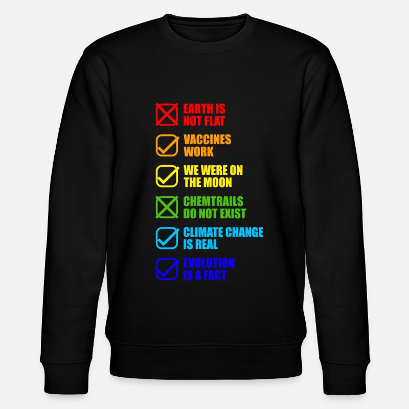 Conspiracy Theories Conspiracy Funny - Stanley/Stella CHANGER Unisex Organic Sweatshirt - black