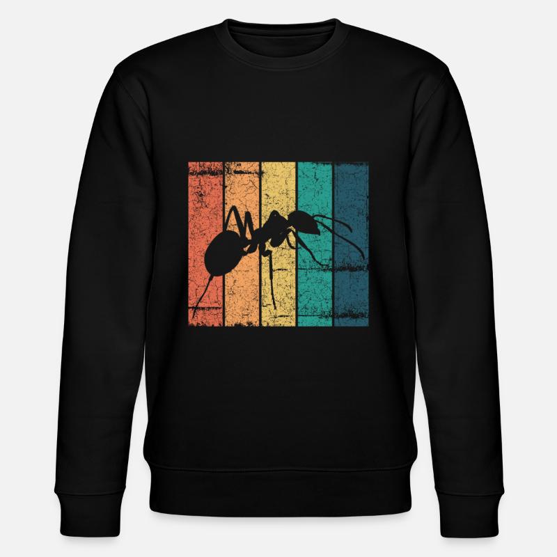 Retro ants design insects - Stanley/Stella CHANGER Unisex Organic Sweatshirt - black