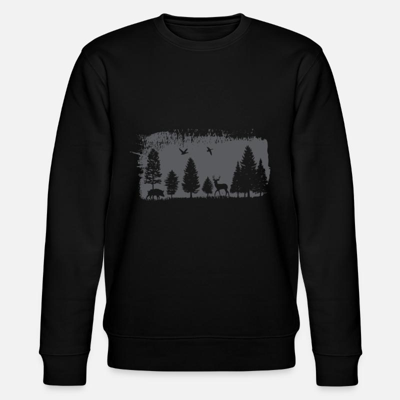 Wald Design - Stanley/Stella Unisex Bio-Sweatshirt CHANGER  - Schwarz