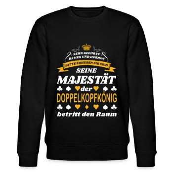 Sa Majesté le roi à deux têtes - Sweat bio CHANGER Stanley/Stella Unisexe - noir - Devant - Nik (191cm) & Marisol (170cm)
