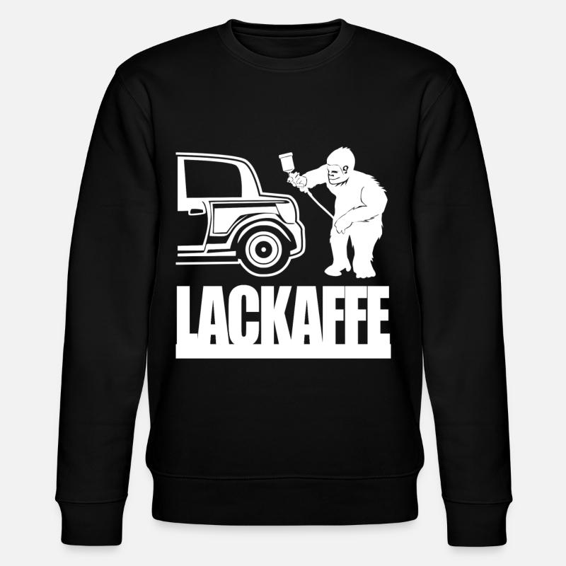 Lackierer Spruch - Lackaffe - Stanley/Stella Unisex Bio-Sweatshirt CHANGER  - Schwarz