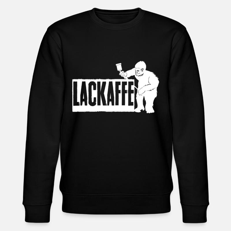 Lackierer - Lackaffe Spruch Geschenk - Stanley/Stella Unisex Bio-Sweatshirt CHANGER  - Schwarz