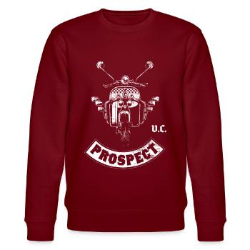Scooter Roller Mod MC - Stanley/Stella CHANGER Unisex Organic Sweatshirt - burgundy - Front - Nik (191cm) & Marisol (170cm)