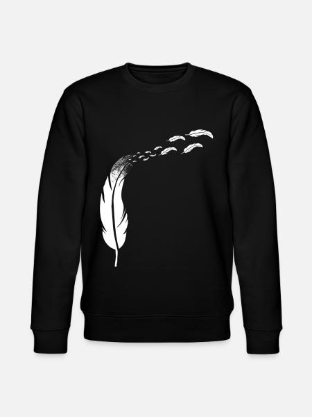 Feather headdress - flying feathers - Stanley/Stella CHANGER Unisex Organic Sweatshirt - black