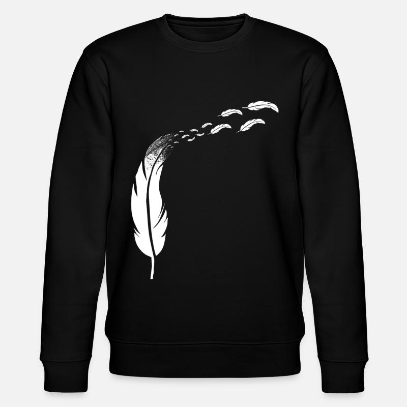 Feather headdress - flying feathers - Stanley/Stella CHANGER Unisex Organic Sweatshirt - black